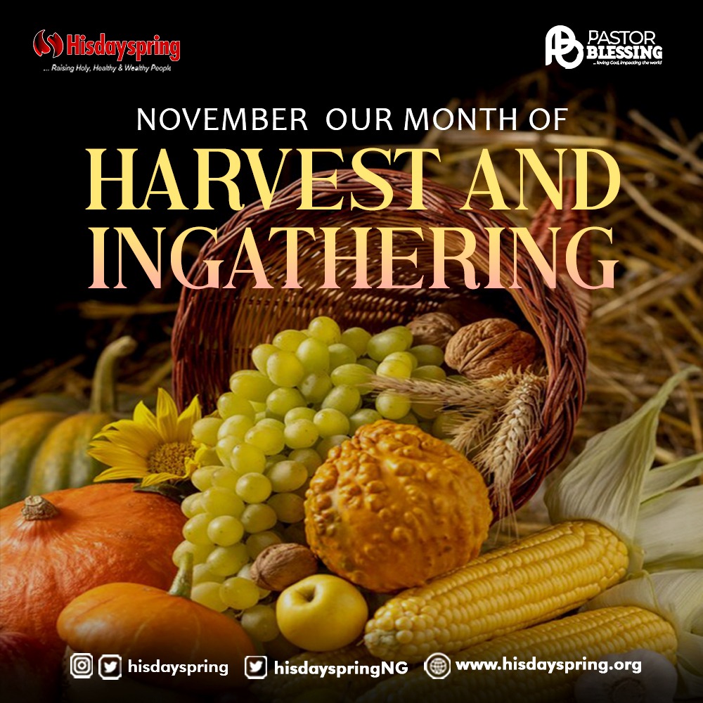 hisdayspringNG's tweet photo. Happy new Month to Hisdayspring family on here.
Welcome to November, Our Month of HARVEST and INGATHERING.
You'll Enjoy flood gates of Harvest and answers in Jesus Mighty Name. 🙏
#HappyNovember
#HappyNewMonth
#harvest23
#Ingathering
#AllGloryToJESUS
#JesusisKing
#HisDayspring https://t.co/cftaFfkeoL