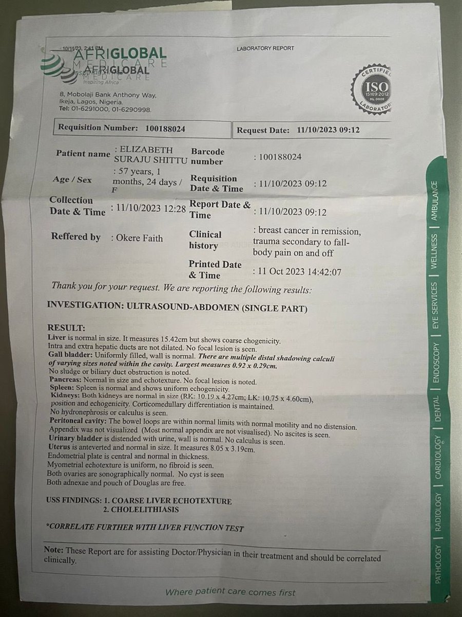 lanreshittu11's tweet image. Dear friends,

My beloved mother, Mrs Elizabeth Shittu, is battling stage 4 cancer, a fierce adversary that has invaded her lungs, liver, kidney, heart, and bones. Nine years ago, she discovered a lump and since then started the fight against it with courage, undergoing annual