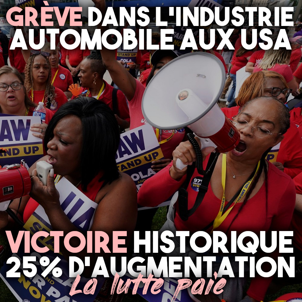 🚩 USA : VICTOIRE HISTORIQUE DE LA GRÈVE AUTOMOBILE

- Augmentations massives, réouverture de site, nouveau rapport de force... -

Aux USA, le triomphe du néolibéralisme depuis les années 1980 et la destruction des perspectives de changement social semblaient indépassables. ⤵️