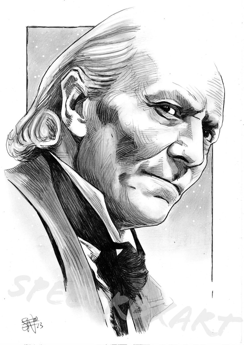 spectroxart's tweet photo. "...I am a citizen of the universe, and a gentleman, to boot!" William Hartnell as The First Doctor (Doctor Who).
#DoctorWho #doctorwho60thanniversary #doctorwhofanart #the1stdoctor #thefirstdoctor #firstdoctor #1stDoctor #WilliamHartnell #penandink
https://t.co/GcQpFxxDf7 https://t.co/EciYzqpovF