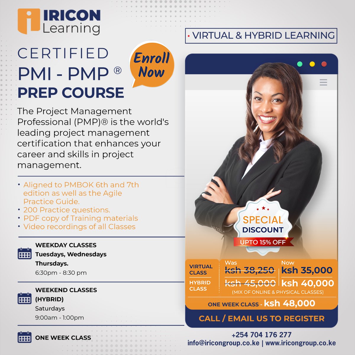 IriconGroup's tweet photo. Are you interested in improving your project management or business skills? Worry no more, iricongroup limited is giving you the best.... enroll to upcoming training classes this month.
#RoyalVisitKenya #ThecoffeReformske
#MainaAndKingangi  /HappyNewMonth /Newkpcudelivers https://t.co/sVpsA2YKDB