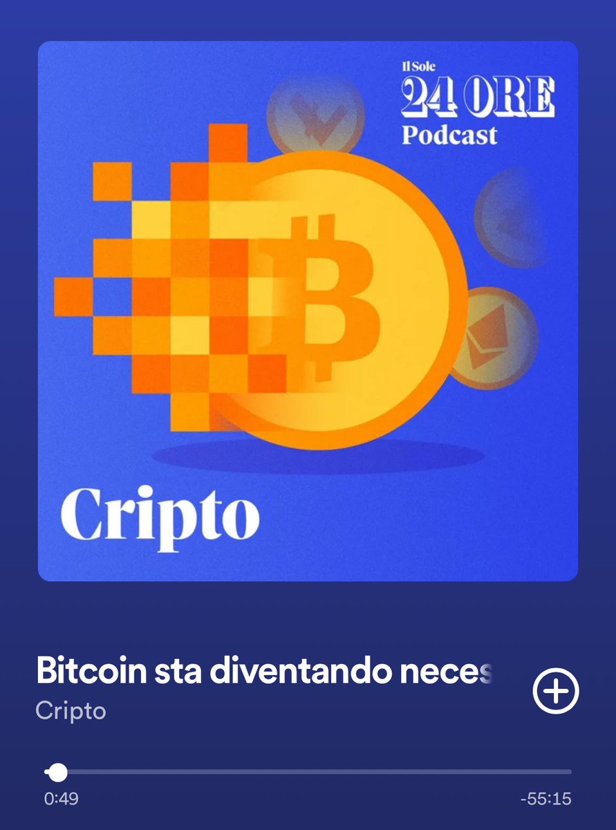 Rikki torna ai microfoni di Cripto, il podcast del @sole24ore condotto da  @VitoLops. Una lunga intervista utile per capire la differenza fra #Bitcoin  e le #blockchain private. Spotify: https://t.co/LYSh3mpTNK Apple Podcast:  https://t.co/I65zVSnOWD