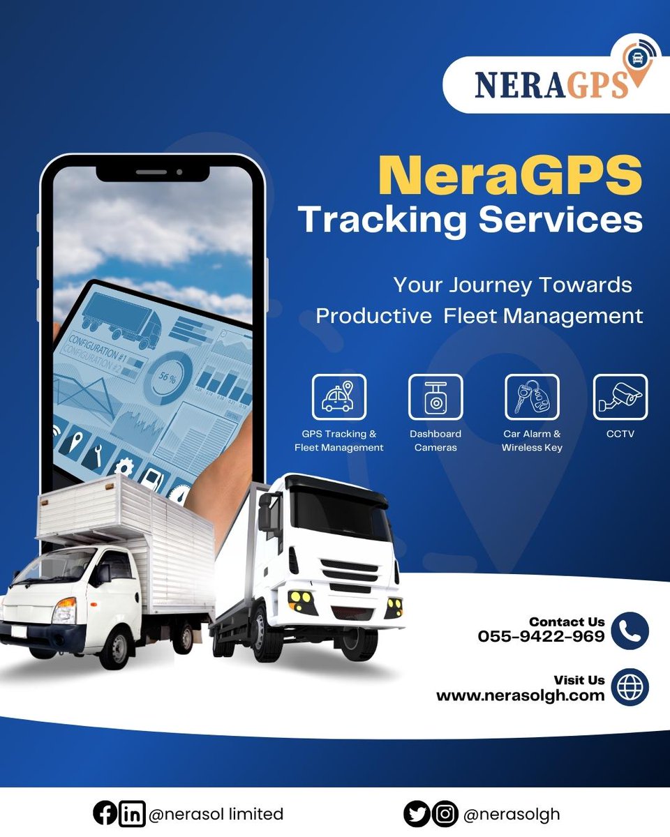 This November, unlock new possibilities for your business. 
Embrace change with NeraGPS Tracking and stay ahead! 

Book a Demo Today.
 
#ChangeWithGPS #HappyNewMonth #November #softwaresolutions #GPSTracking #nerasolgh #HelloNovember | Ashanti | Bawumia