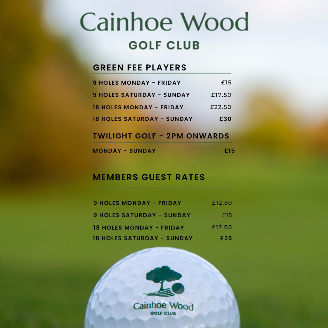 Winter Green Fees 

All this information and more is all available on our website, or please do get in contact with us by email or giving us a call for any more details!