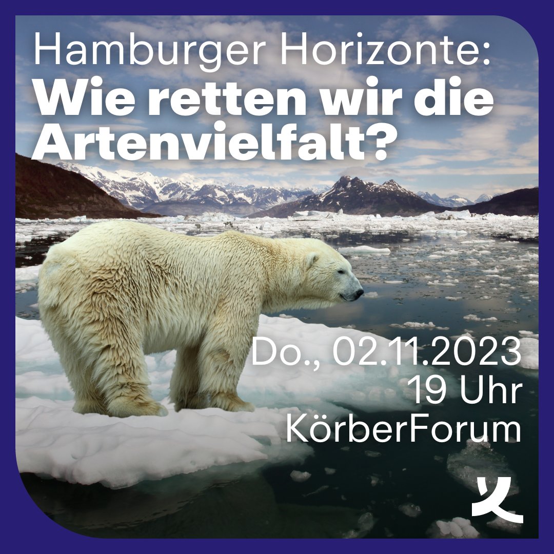 🐻 Wie retten wir die Artenvielfalt? Darüber diskutieren morgen Abend Biologe Matthias Glaubrecht, Politikwissenschaftlerin Miriam Prys-Hansen und Sabine Riewenherm vom Bundesamt für Naturschutz im @KoerberForum. Jetzt anmelden! 👉 koerber-stiftung.de/veranstaltunge… 🤝 @KoerberScience