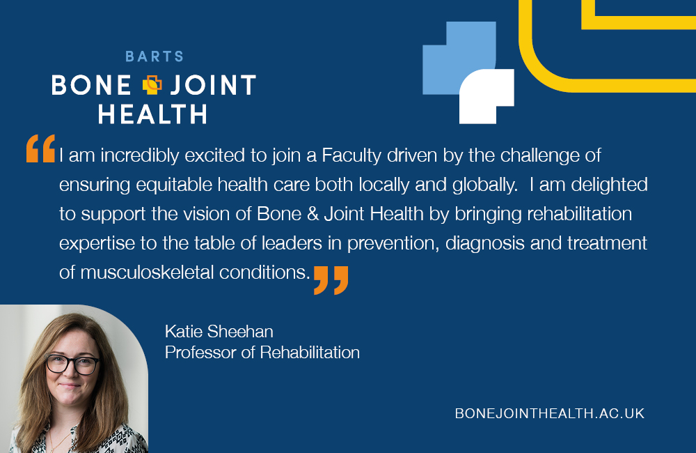 Bone and Joint Health (@bartsbonejoint) on Twitter photo We are delighted to announce that we have our very first Professor of Rehabilitation joining <a href="/QMUL/">Queen Mary University of London</a> and <a href="/NHSBartsHealth/">Barts Health</a> 👏
Welcome Katie!
Katie is the first Physiotherapist to be awarded a prestigious <a href="/UKRI_News/">UK Research and Innovation</a> Future Leaders Fellowship. We are delighted to announce that we have our very first Professor of Rehabilitation joining <a href="/QMUL/">Queen Mary University of London</a> and <a href="/NHSBartsHealth/">Barts Health</a> 👏
Welcome Katie!
Katie is the first Physiotherapist to be awarded a prestigious <a href="/UKRI_News/">UK Research and Innovation</a> Future Leaders Fellowship.