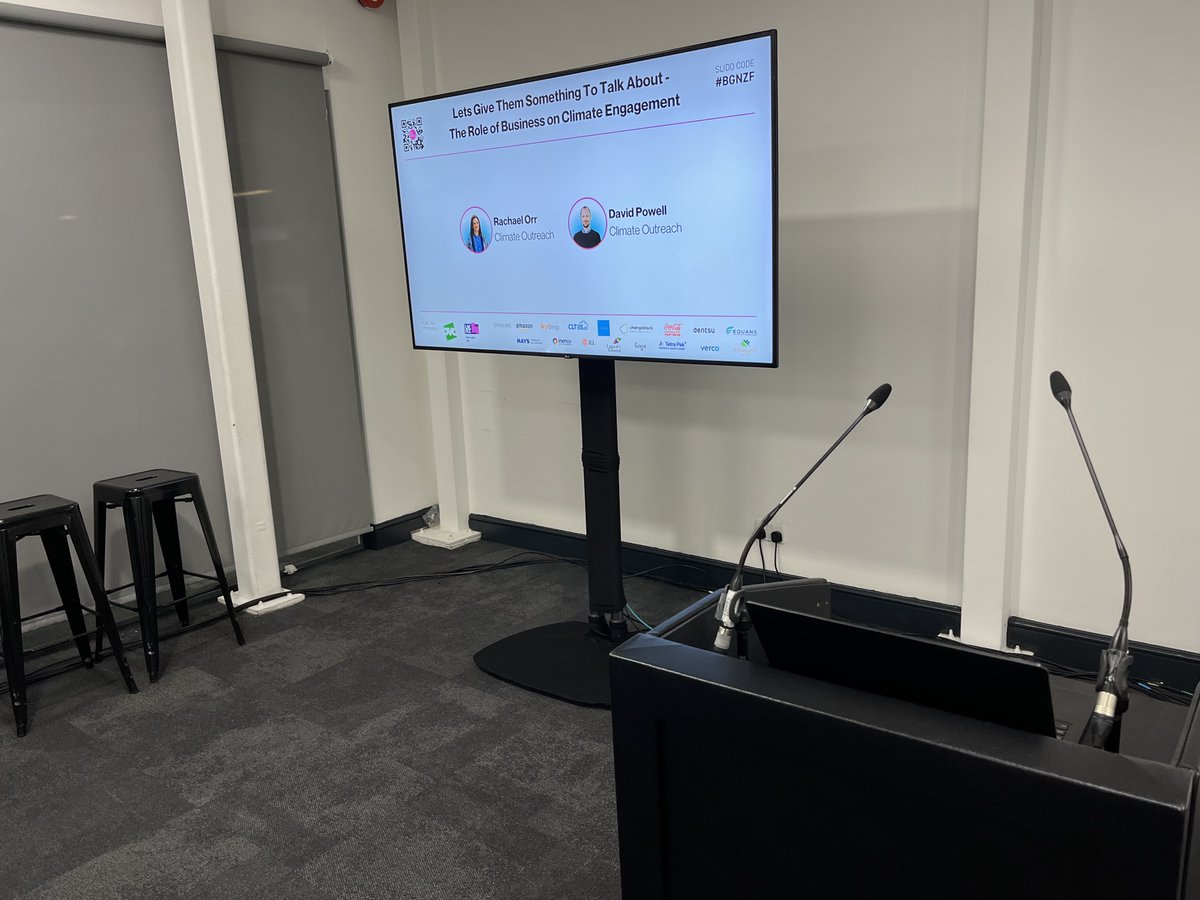 If you're at <a href="/BusinessGreen/">BusinessGreen</a> #NetZeroFestival today, come and join our colleagues <a href="/powellds/">Dave Powell</a> &amp; <a href="/Rachaelorrsome/">Rachael Orr 🧡</a> for their session:  

'Lets Give Them Something To Talk About - The Role of Business on Climate Engagement' 
⏰10:30-11:30