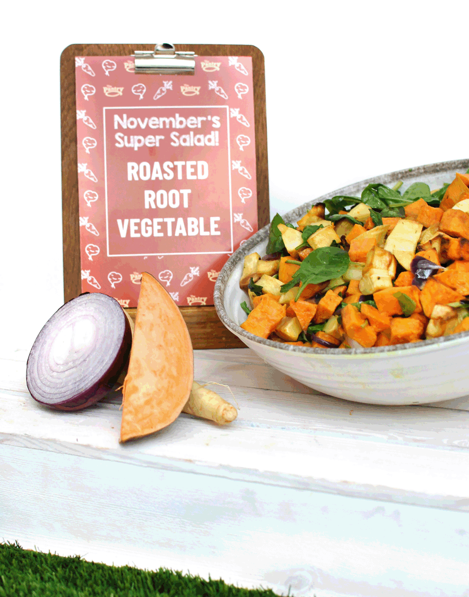 We’re getting right to the root of the matter this month – and giving them a proper roasting! Sweet Potato and Parsnip are the headline acts, as we sign off our Autumn Attractions in style! 🎆
#supersalad #saladofthemonth #healthyeating #colourfulsalad #nutrition #thepantry