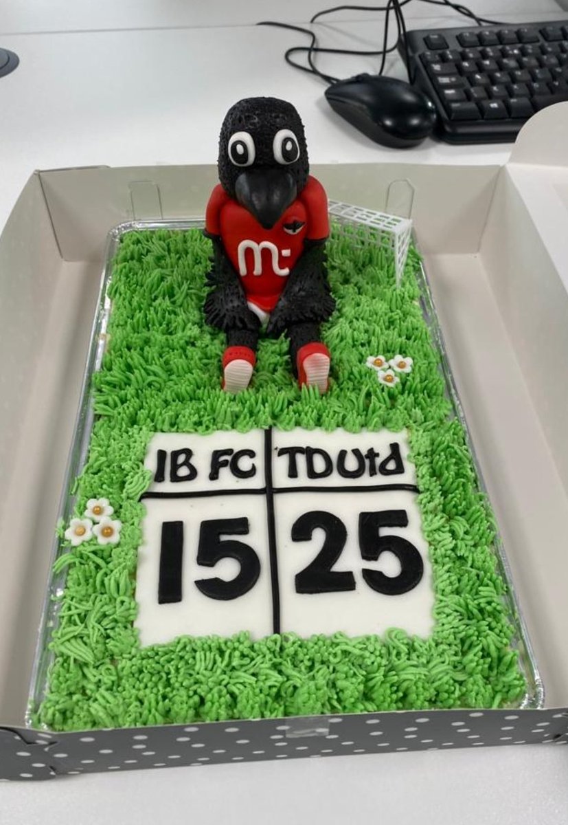 Bwaaark!
[Two of my buddies are celebrating work anniversaries today, and one of their colleagues made them this amazing cake! 😲🥰👏]