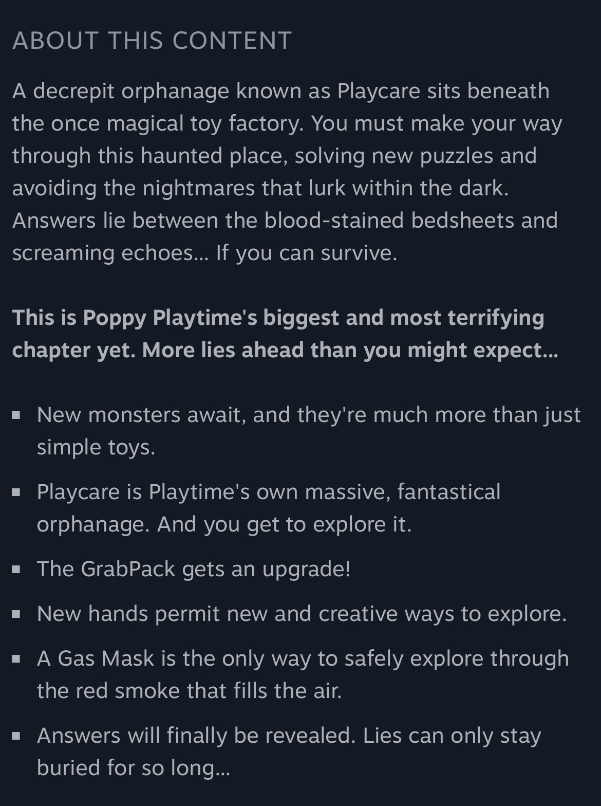 Poppy Playtime Teases Chapter 3 With Mysterious Gas Mask