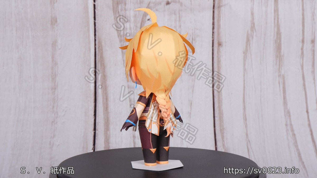 ペーパークラフト　Chibi空（原神二次創作）
sv0623.info/papercraft
#ペーパークラフト
#原神
