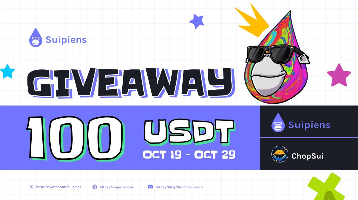 Suipiens x @OfficialChopSui

🔥 QuestN Giveaway 100 $USDT💰

🚀Don't miss out on this opportunity! Join the #giveaway now: app.questn.com/quest/83395299… 

ChopSui is a dashboard and leveraged yield strategy platform in the SUI-ecosystem.

#Airdrop #QuestN #Giveaway