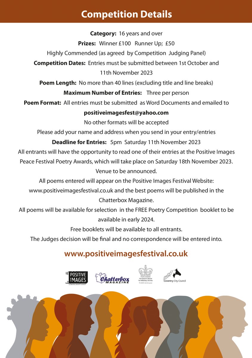Apples and Snakes (@applesandsnakes) on Twitter photo Our friends over <a href="/positive_images/">Positive Images Festival</a> have got a fab poetry comp open right now!
Open to the over 16 and keen to express their positive love for the environment. Be quick entries close 11 Nov.
Discover more over on their website 👉 bit.ly/409y5S3 Our friends over <a href="/positive_images/">Positive Images Festival</a> have got a fab poetry comp open right now!
Open to the over 16 and keen to express their positive love for the environment. Be quick entries close 11 Nov.
Discover more over on their website 👉 bit.ly/409y5S3