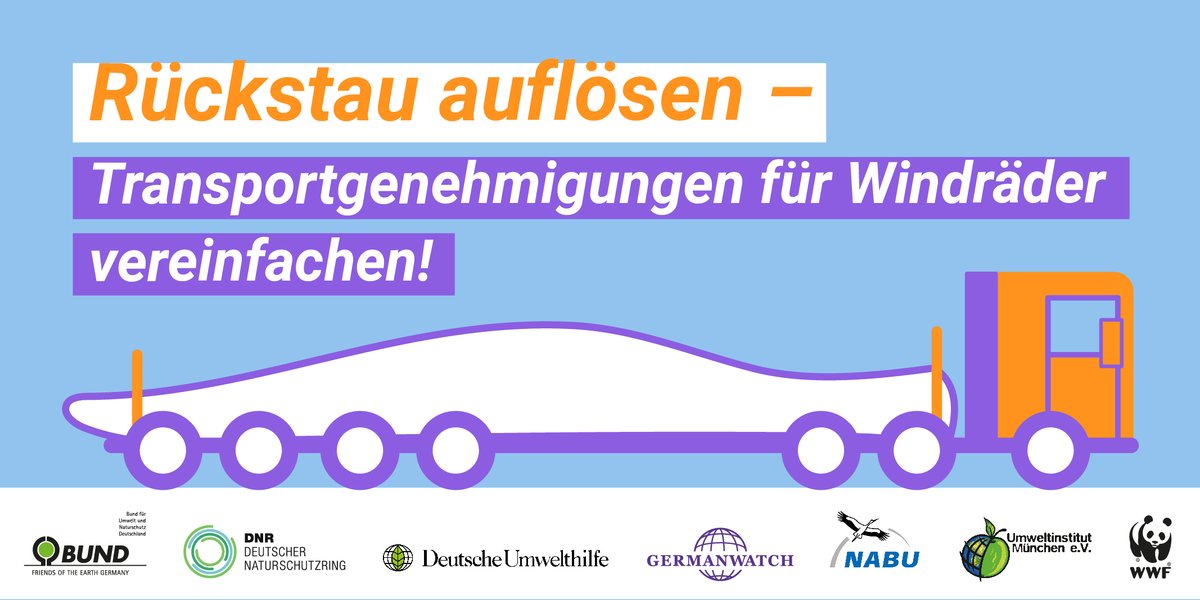 (1/2) #Windwoche - Schwerpunkt: Transportgenehmigungen. 
Der Ausbau der #Windenergie ist durch zehntausende unbearbeitete #Genehmigungsanträge für Schwertransporte gelähmt. Starre Vorgaben sorgen für einen massiven Stau an Papier.📚 Verkehrsminister <a href="/Wissing/">Volker Wissing</a> muss handeln!
