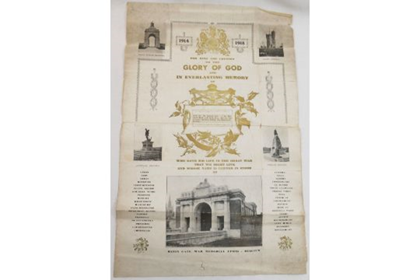 CScottBooks's tweet photo. A collection of ephemera relating to Private Samuel Dutton of 1st Battalion #ManchesterRegiment, coming up for #auction with @PippaDeeley. Pte. Dutton, formerly of Rochdale, was killed in action on 27 April 1915. His name is inscribed on the Menin Gate. #WW1 #Ypres @thesaleroom https://t.co/rxNNX2jEyr