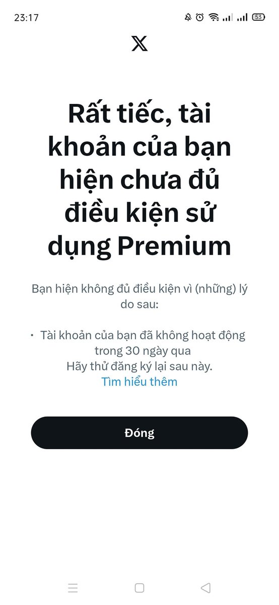 Trước khi chạy 5m views thì anh em nhớ kiểm tra xem tài khoản đã đủ điều kiện mua tích chưa nhé! 

- 500 followers đi chéo cũng tầm 3-5 ngày
- 5m views hết cũng khoảng 300-400k
- Cất công làm hết nhưng cuối cùng lại ko đủ điều kiện mua Premium thì chua xót lắm