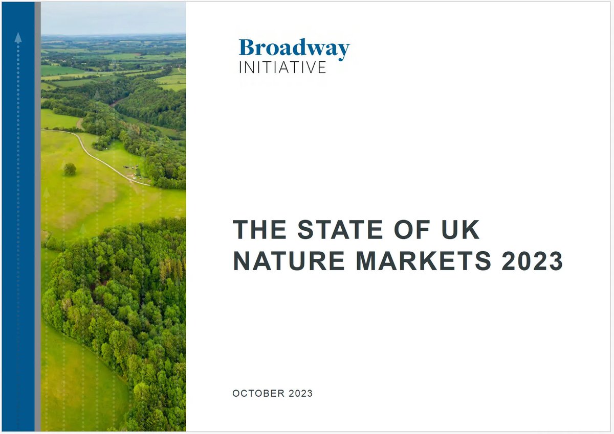 New report on the State of UK Nature Markets published by the @broadwayinit - tldr more progress needed to realise the ambition of £1bn private investment in nature every year by 2030 #NatureRecovery #NatureFinance broadwayinitiative.org.uk/the-state-of-u…