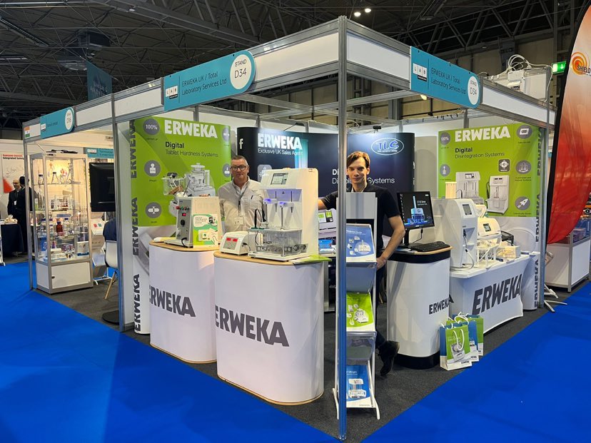 TotalLabService's tweet image. Head to stand D34 @LABINNOVATIONS today and tomorrow to check out our fantastic ERWEKA product range. Dissolution, disintegration, tablet hardness and more! #LabInnovations #pharmaceutical #erweka