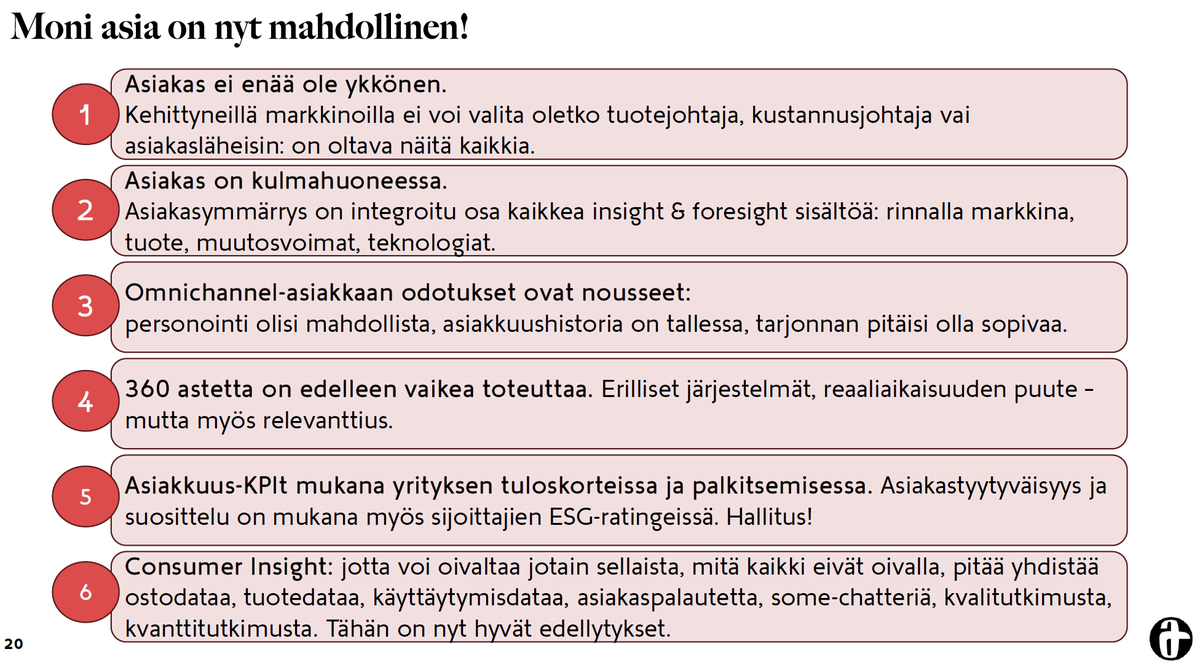 Heli Arantolan (CEO, A-lehdet) mainiosti tiivistävä tilannekuva modernista asiakkuustekemisestä! #Asiakkuus2023
