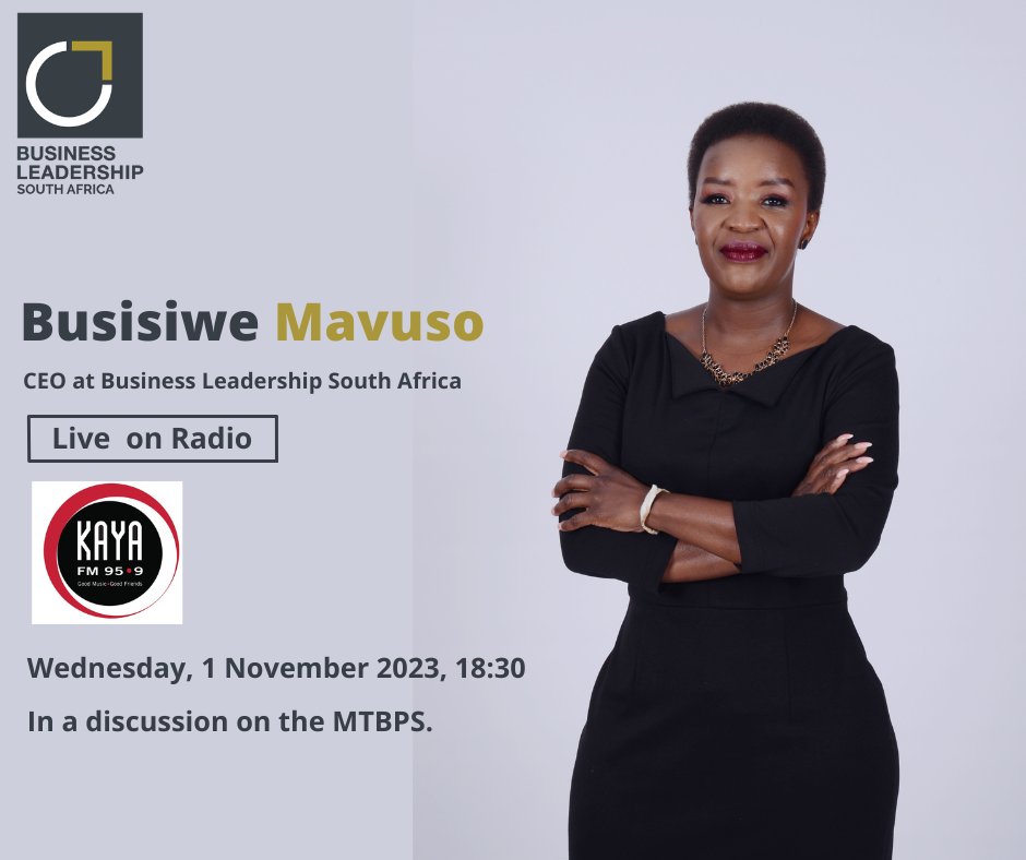 BusiMavuso2's tweet photo. Catch me at 18:30 this evening on @KayaON959  #KayaBizz show with Gugu Mfuphi, in a discussion on the #MTBPS . https://t.co/KMpmHa2DpA