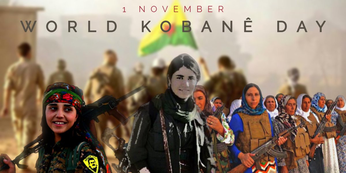 ameddicleT's tweet photo. Today is World Kobanê Day. A look at why 1 November was chosen.

After the attacks of ISIS on Kobanê in 2014, many writers, artists, academics, activists, historians, journalists, representatives of civil society organisations and MPs signed a statement to express solidarity with the city and demand humanitarian assistance for its residents. Thousands of people took the streets in many countries all around the world to show their support to Kobanê in its struggle against the Islamic State.

The EU-Turkey Civic Commission (EUTCC) and the Peace Camping initiative against ISIS launched a petition to call for “Global mobilization for Kobanê and humanity”. 130 well-known people signed the petition in the first four days. The 130 international signatories, including American linguist Noam Chomsky; Adolfo Perez Esquive, Nobel Peace Prize Laureate 1980-Argentina; Bishop Desmond Tutu, Nobel Peace Prize Laureate in 1984 and Michel Roland, President of Médecins du Monde, called for a global rally against ISIS for Kobanê and for humanity.

In the statement, the signatories wrote: “If the world wants democracy in the Middle East, it should support the Kurdish resistance in Kobanê. We encourage people all over the world to show their solidarity with Kobanê. Go to the streets and demonstrate.”

On 1 November 2014, millions of people around the world took to the streets to express their solidarity with the heroic resistance of Kobanê.

Since then, November 1 has been celebrated as World Kobanê Day.