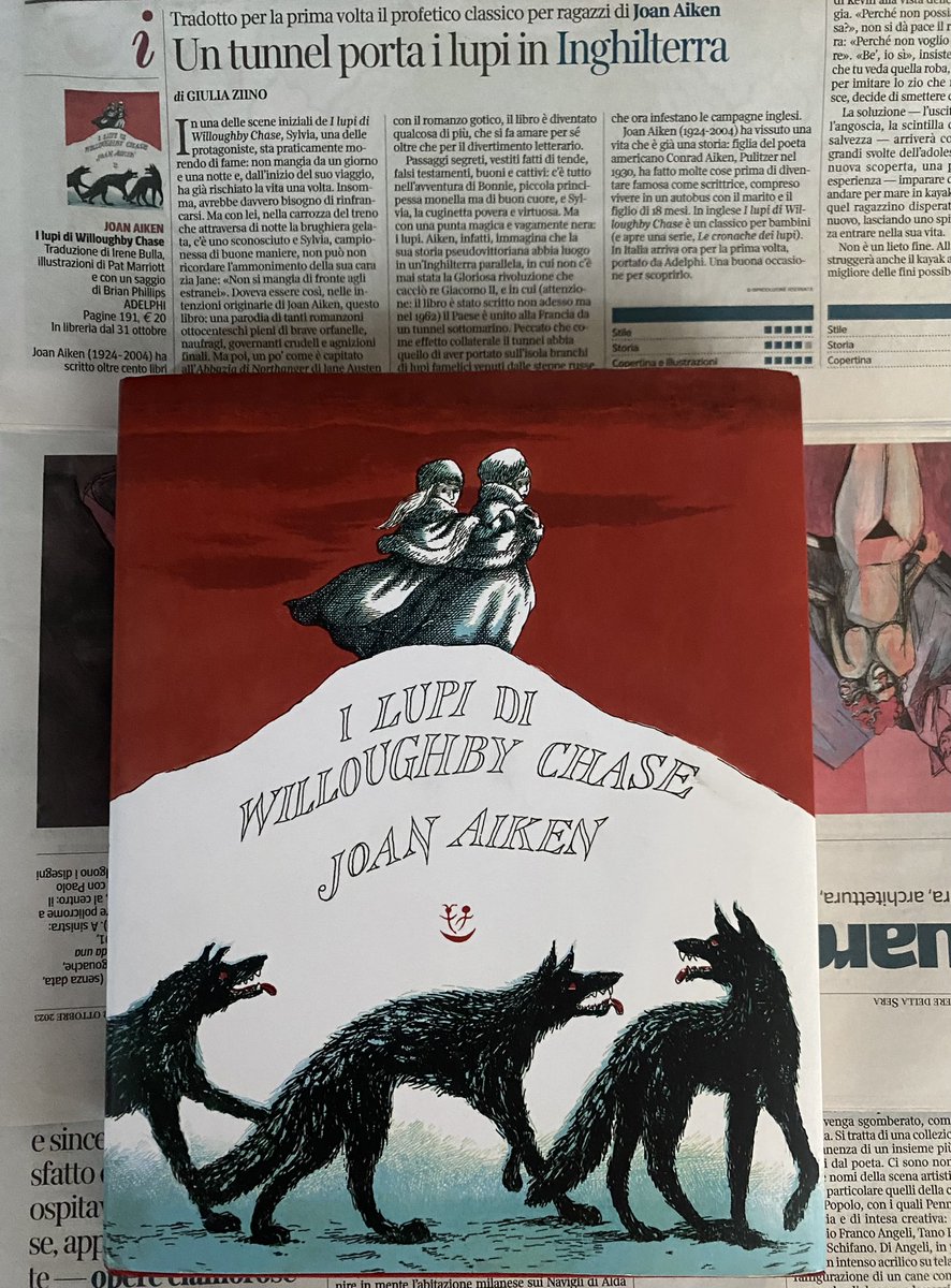 Tradotto per la prima volta il profetico classico per ragazzi di Joan Aiken 
<a href="/giuliaziino/">Giulia Ziino</a> <a href="/La_Lettura/">la_lettura</a> 

Joan Aiken
I lupi di Willoughby Chase
Illustrazioni di Pat Marriott
Con un saggio di <a href="/brianphillips/">Brian Phillips</a> 
Traduzione di <a href="/IreneBll16/">Irene Bulla</a>
2023, pp. 191, 23 illustrazioni 
<a href="/adelphiedizioni/">Adelphi Edizioni</a>