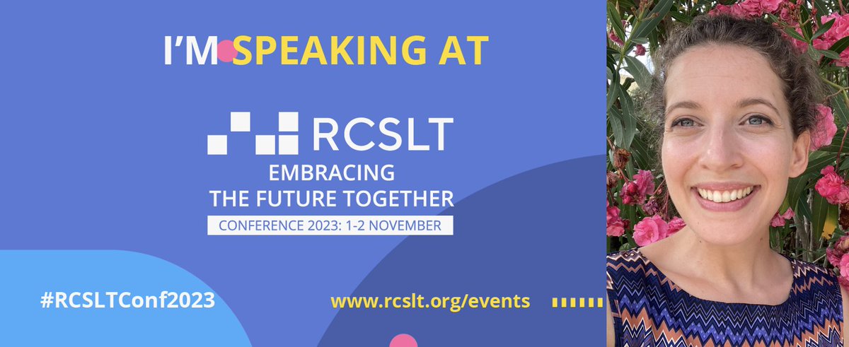 It's finally #RCSLTConf2023 !! I'll be presenting the 3⃣ studies of my #PhD research on issues of #Diversity and #Inclusion in #SLT workforce
Come and say hi👋 :)