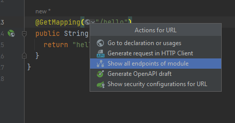 CedSoftEng's tweet photo. #IntelliJ trick of the day: I have always looked for a quick way to list all the REST resources in a Spring Boot application. This is one way to do it with IntelliJ: https://t.co/uoY3vU92Nd