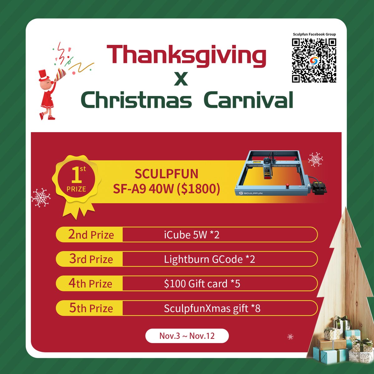 Thanksgiving x Christmas Carnival !!🎅🏼🎄🥂

To ensure that you can participate in this event smoothly, please check the link below and follow the requirements and steps carefully: bit.ly/3tVKRYh
Don't miss out on this rare opportunity! 
Happy Thanksgiving x Christmas~