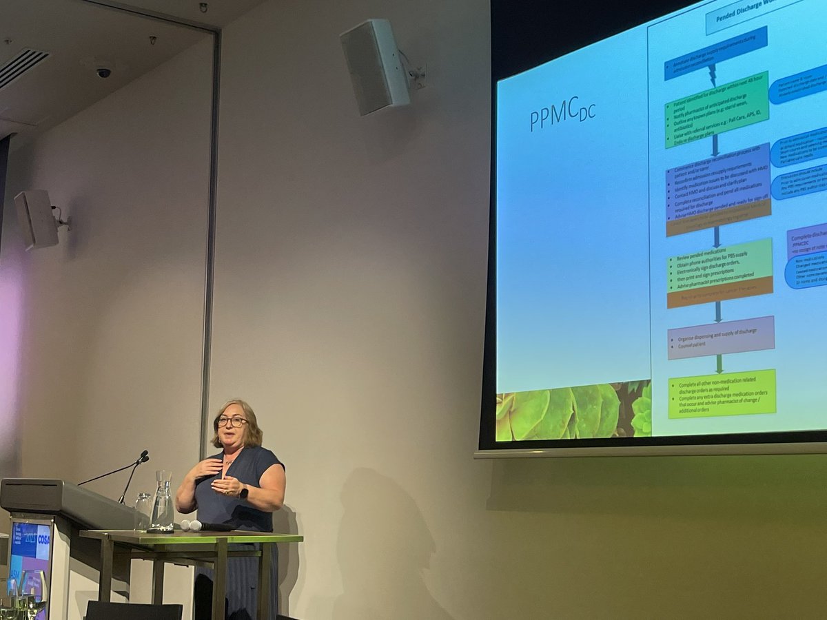 COSACPG's tweet photo. Gail Rowan presenting for the 2nd time
At day 1 of #cosa23 during CPG’s 1st ever conference dinner event on partnered prescribing at PeterMac @COSAoncology #cancerpharmacy https://t.co/OWpKQKqZpa