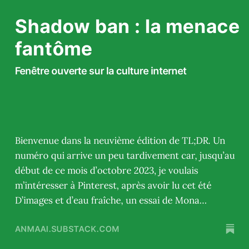anmaai's tweet photo. #Shadowban : la menace fantôme. Où j'ai eu la chance d'interviewer @ErwanLeMerrer et Gilles Trédan pour parler de #modération et d'#algorithmes en boîte noire. Il est aussi question d'#algospeak et d'une recette de gâteau béarnais. https://t.co/TtZfVSKMkf https://t.co/V47x6ZfxaO