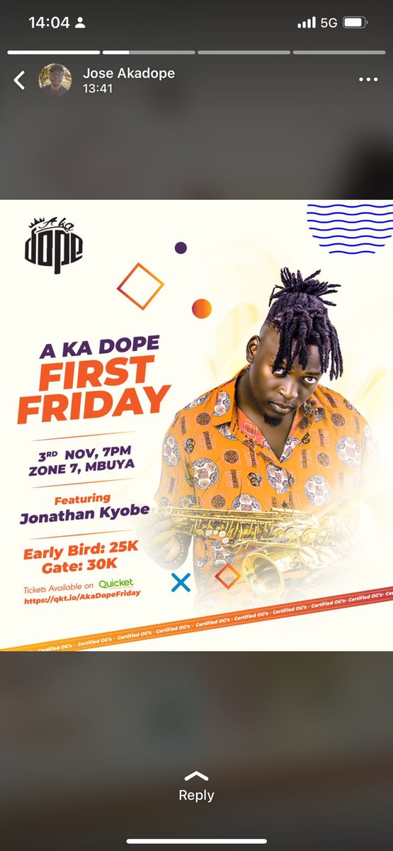 a_ka_dope's tweet photo. ‼️It’s your DOPE FAM and we back at it this Friday 🔥🔥🔥…… Don’t miss the Akadope First Friday this week headlined by amazing talents like @MunGenius @jonathankyobe and @Likkle_Bangi …. Yeahhh that’s right😎…
📍Zone 7 Mbuya….. don’t be late😜
#akadopefirstfriday #akadope https://t.co/i9SuL4bRvM