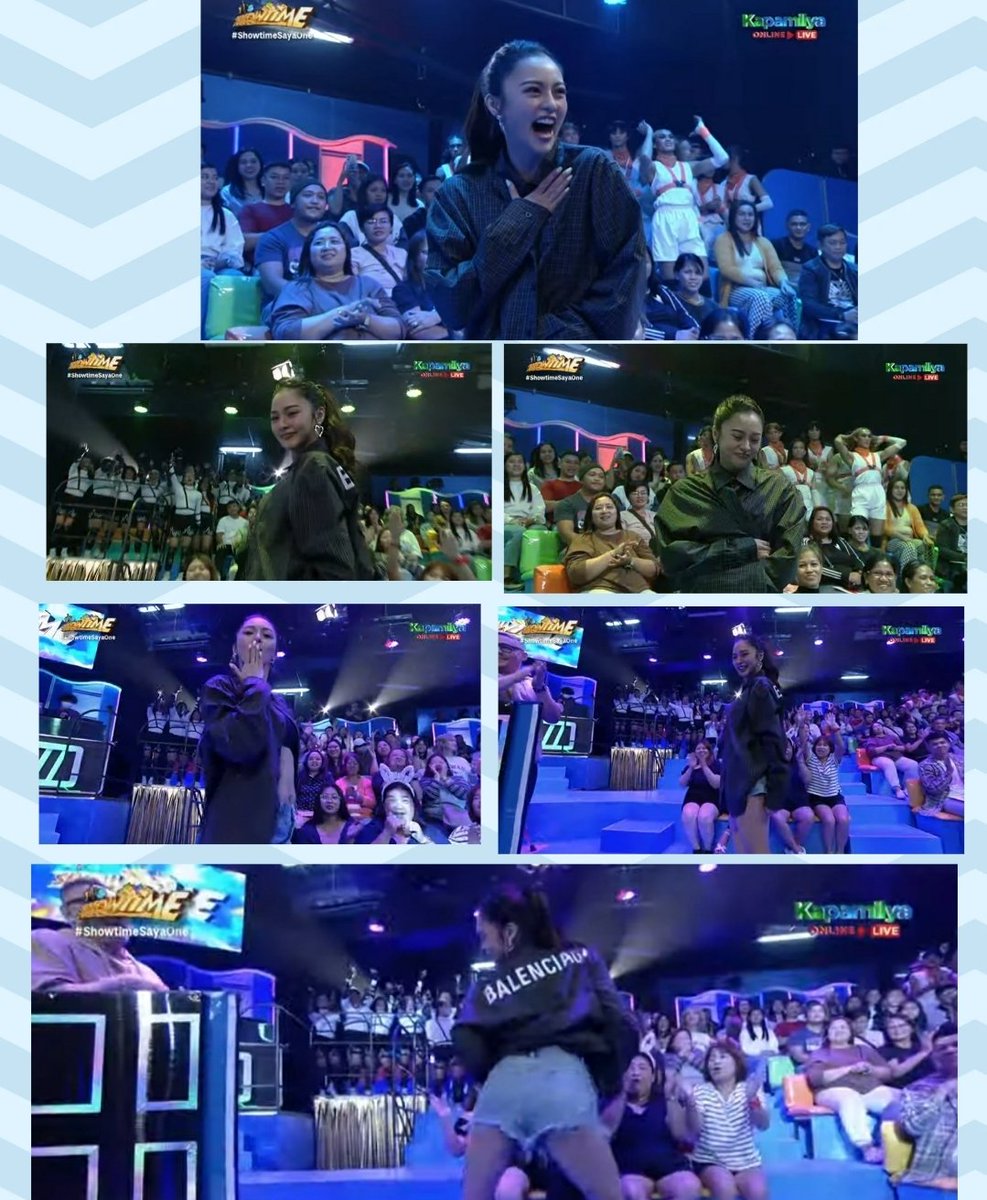 CuddlesJackie's tweet photo. Dance royalty and #itsshowdown hurado @prinsesachinita  shows  da moves in her #Balenciaga shirt 🔥 #ShowtimeSayawOne https://t.co/9eyh9gumab