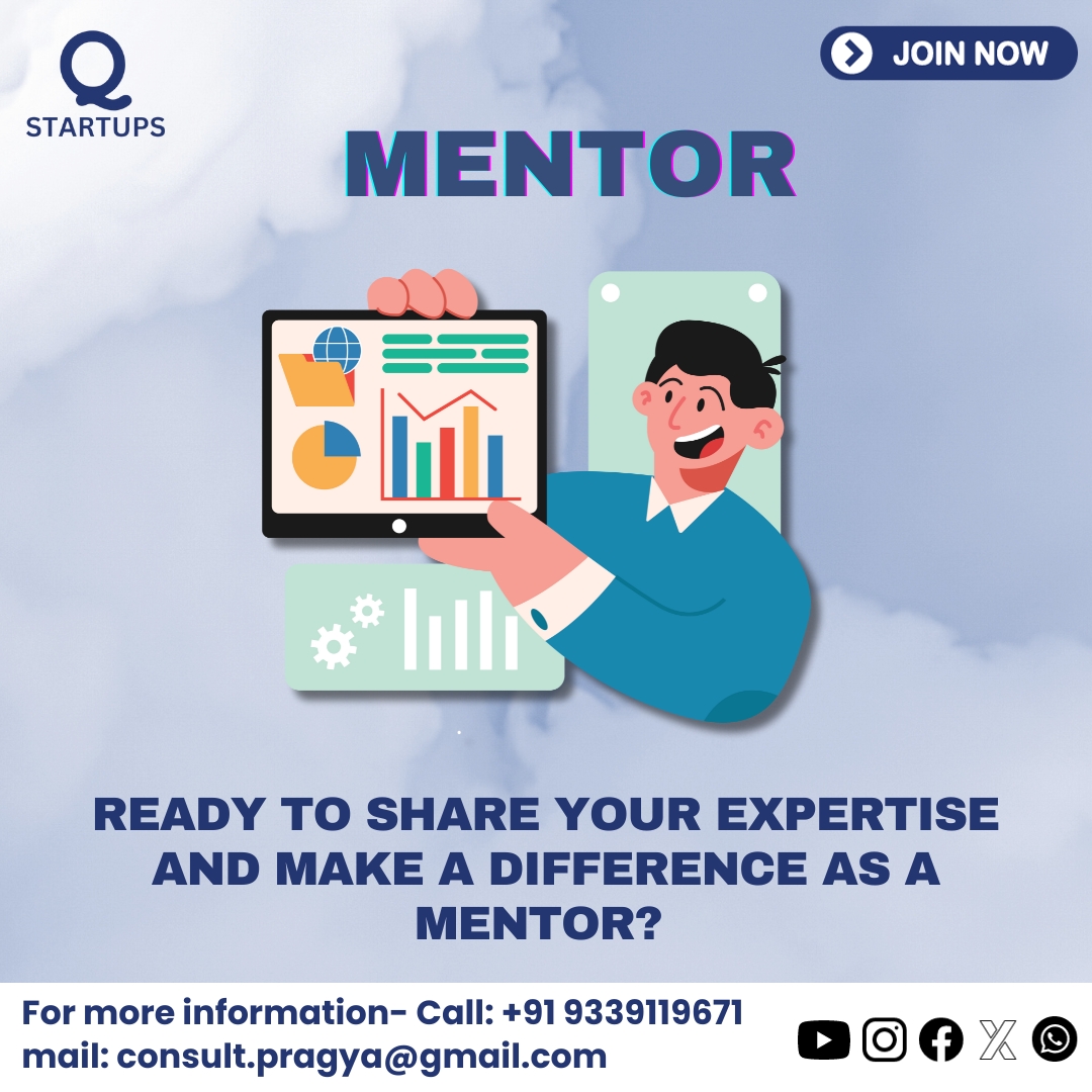 QStartupsIndia's tweet photo. 🌟 Ready to share your expertise and make a difference as a mentor?
Join us today and be a guiding light in someone's journey! 🚀

#qstartupindia #qstartups #qstartup #Mentorship #MakeAnImpact #JoinUsNow #startup #startupbusiness #mentor https://t.co/2uJpCZaSds