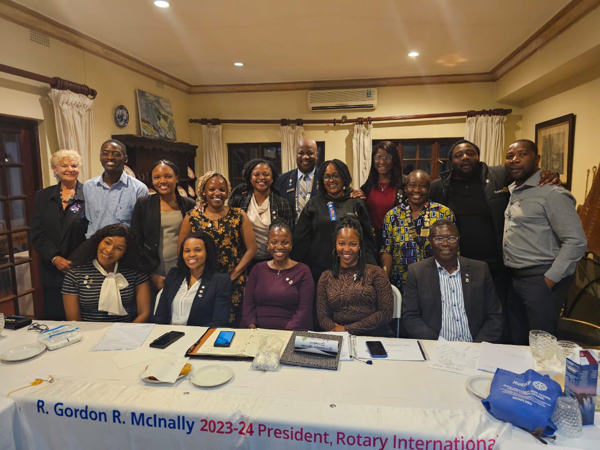 Guess who came for dinner?

Watch this space for the key highlights of DG <a href="/GabrielATChipar/">Gabriel A T Chipara</a>'s visit to the Rotary club of Borrowdale Brooke