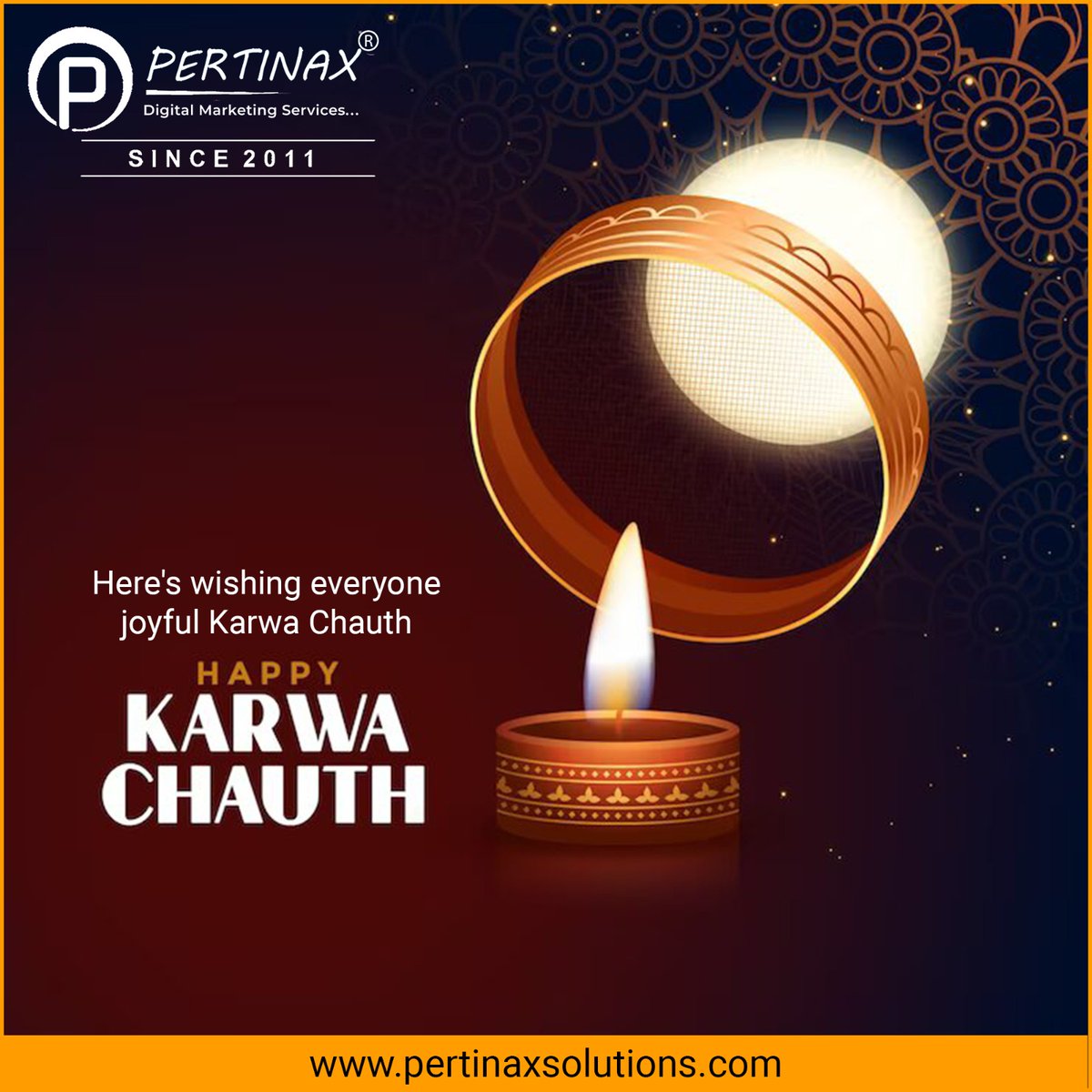 Happy Karwa Chauth! 🌙✨

Our warmest wishes for a joyful celebration
pertinaxsolutions.com

#JoyfulKarwaChauth
#HappyKarwaChauth
#KarwaChauthCelebrations
#IndianFestivals
#FastingAndPraying
#BeautifulTraditions
#LoveAndTogetherness
#BlessingsAndGoodWishes
#HusbandAndWifeBond