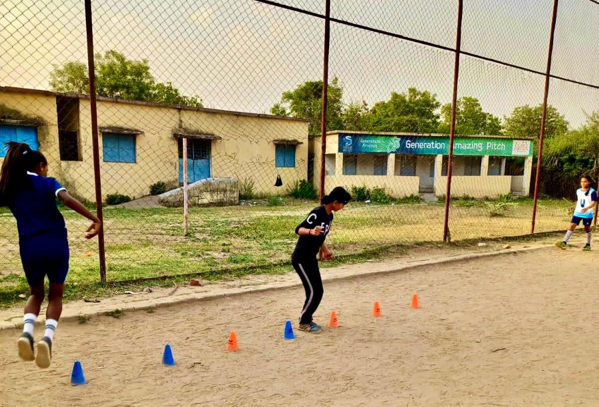 slumsoccer's tweet photo. It's heartwarming to see our participants enjoying the @GA4good pitch at Kamptee!This pitch was created with children in mind, offering a safe & fun space to play.
We're immensely grateful to #GenerationAmazing for their dedication to providing safe play spaces in our community. https://t.co/Ie49lRy4Ux