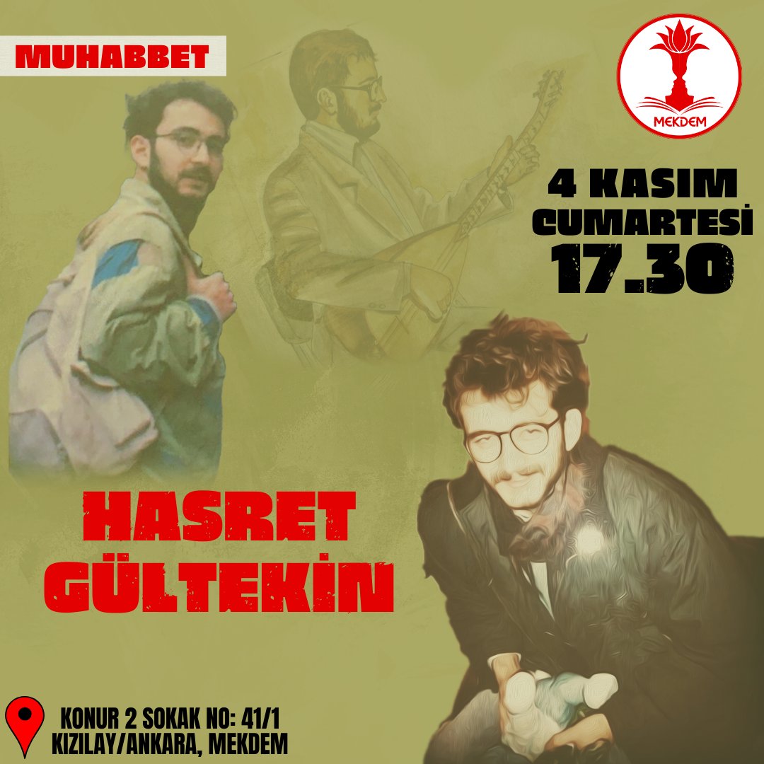 Çok genç yaşta Sivas Katliamı'nda yitirdik. O günden beri ismi, eserleri daha da büyüdü. Birçok insanın kalbinde yer etti. Bu hafta Hasret Gültekin'i konuşuyoruz. Cumartesi 17.30'da, Mekdem'de.

#hasretgültekin