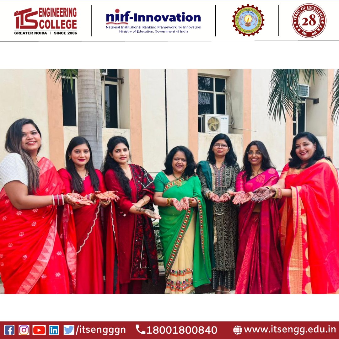 ITSEngggn's tweet photo. ๐ Celebrating Karwachauth with a Splash of Festivity! ๐ Our wonderful ladies faculty and staff members shine brighter than the moon tonight.๐ Wishing everyone a joyous Karwachauth from the I.T.S Engineering College family! โค๏ธโจ
#KarwachauthFestivities #festivalvibes #itseng https://t.co/SMrSdP18oF