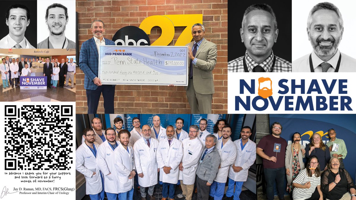 Happy No Shave November! Help us reach our goal of raising at least $60,000 by donating today! <a href="/urojdr/">Jay Raman</a>  bit.ly/3QsZgDW #PSHNSN #PSHNSN23 #NoShaveNovember #MensHealth