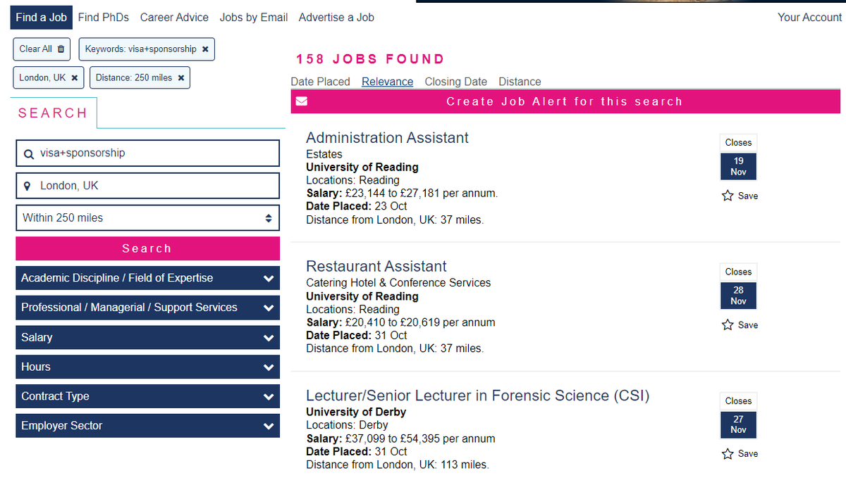 taadelodun's tweet photo. Go to https://t.co/tE80ksIOqn, Type "visa sponsorship" in search bar. A list of jobs will come through.Some will have sponsorship,some won't.
Reading through them will give you very good insights into what employers are looking for.They have other roles too apart from teaching🙏 https://t.co/wc57d6O3Bg
