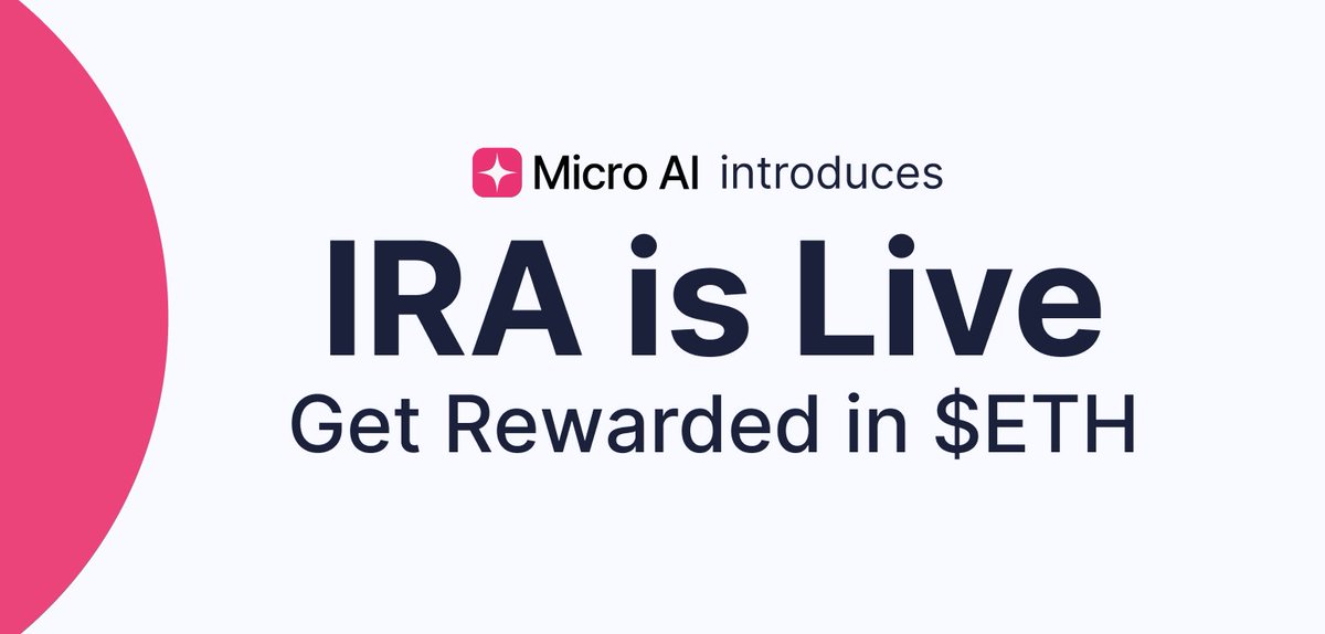 shezhea's tweet image. NOW LIVE ⚠️

Earn up to 2 ETH/Day with IRA by MicroAI 🔆

How? By providing valuable information to our AIs.

Be it a ticker that you think will perform well, a insider information you want to share,..... $MAI

gomicroai.com/ira