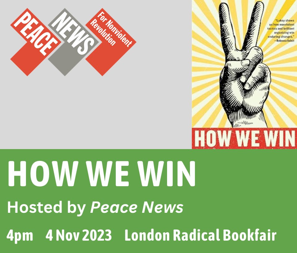 This Saturday (4 Nov) at the London Radical Bookfair (@ARBRadBookfair): peacenews.info/node/10760/how…