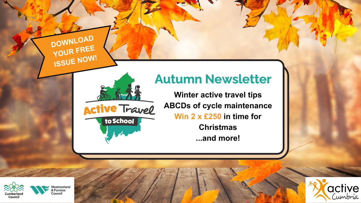 📣The latest Active Travel to School Newsletter is out now!     

👉Grab your copy here: tinyurl.com/4kt6xz5v   

Packed full of resources, news, advice and support for schools and communities to enable more children and their families to enjoy an active school run.