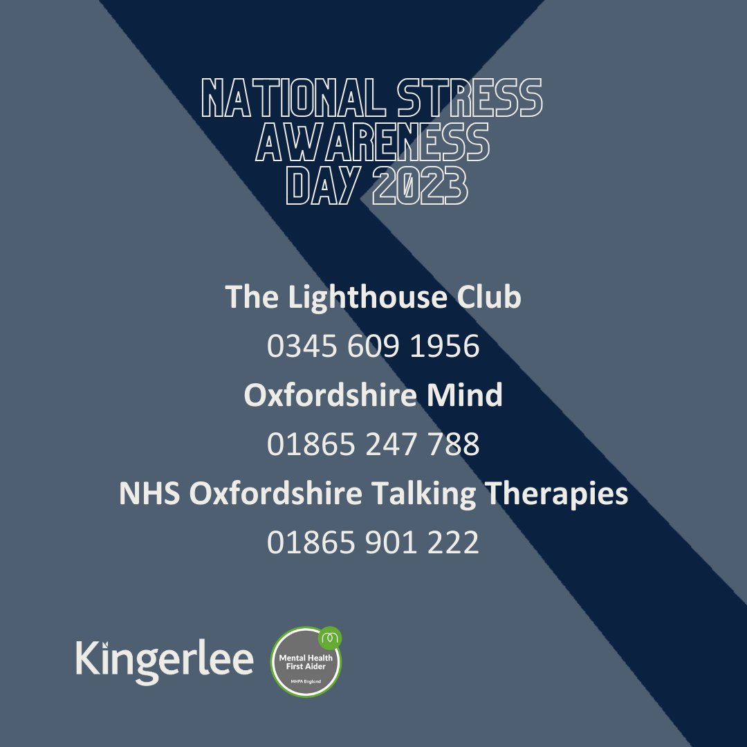 On National Stress Awareness Day 2023, we aim to provide you with valuable insights on effectively managing stress within the construction field. We have also shared contact details for just a few of the support networks available 💚 @LighthouseClub_ @OxfordshireMind