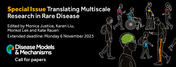 It's your last chance to submit your research to our upcoming Special Issue 'Translating Multiscale Research in #RareDisease':
journals.biologists.com/dmm/pages/rare…
#OpenAccess #DiseaseBiology <a href="/KarenJLiu/">Prof Karen J Liu</a> <a href="/theFourier2k/">Monkol Lek</a>