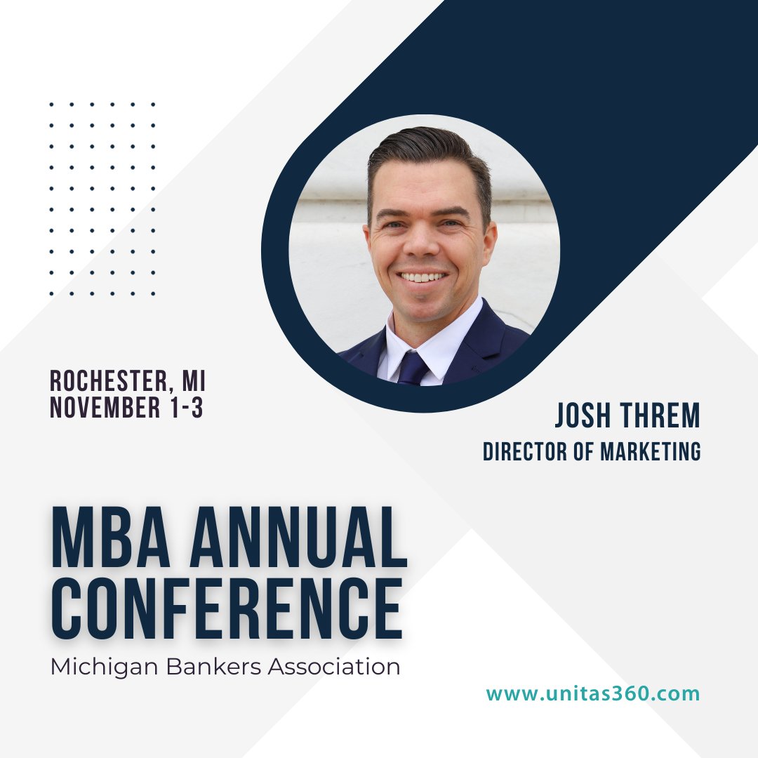 We are excited to have Josh Threm and the Unitas Team attend the <a href="/mibankers/">Michigan Bankers Association</a> Bank Management and Directors conference this week. Stop by the Unitas Financial Services booth to learn more about loss mitigation strategies and our simplified approach to risk management.