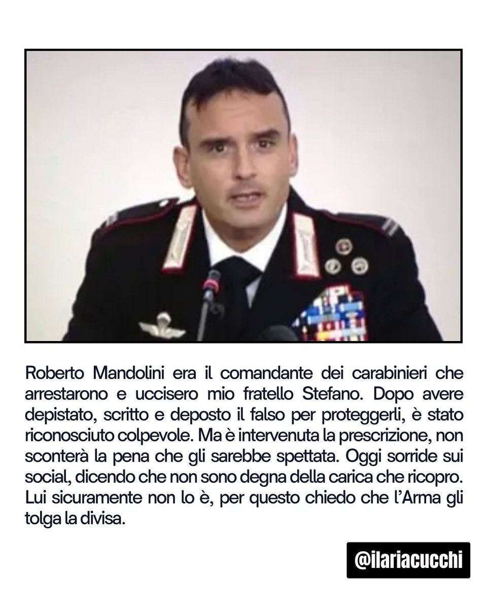 cucchi_ilaria's tweet image. L’Arma tolga la divisa a Roberto #Mandolini