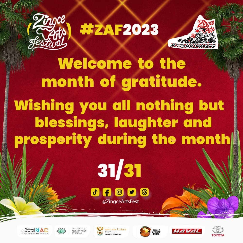 ZingceArtsFest's tweet image. Happy MOREvember everyone. MORE blessings to you all 🥳🤩🎊🎉

🎨🖌️🪘🎺🎸🎻🪘🎙️🎤🪗

#ZAF2023 #Intsebenziswano #MzansiDay #Automotive #Arts