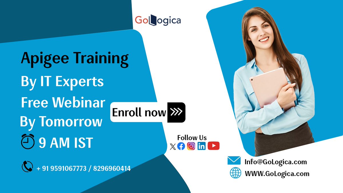 puman54499877's tweet photo. Master's Apigee's Services are Seen At Our Free Demo Session! 
#gologica #apigeetraining #Apigee #Mulesoft #mulesofttraining #FreeDemo #freesessions #demo #FREE #okta #oktaonline #oktatraining #OracleOnlineTraining #Apigee #apigeetraining #peoplesoft #peoplesofttraining https://t.co/QqGEu97Yxs